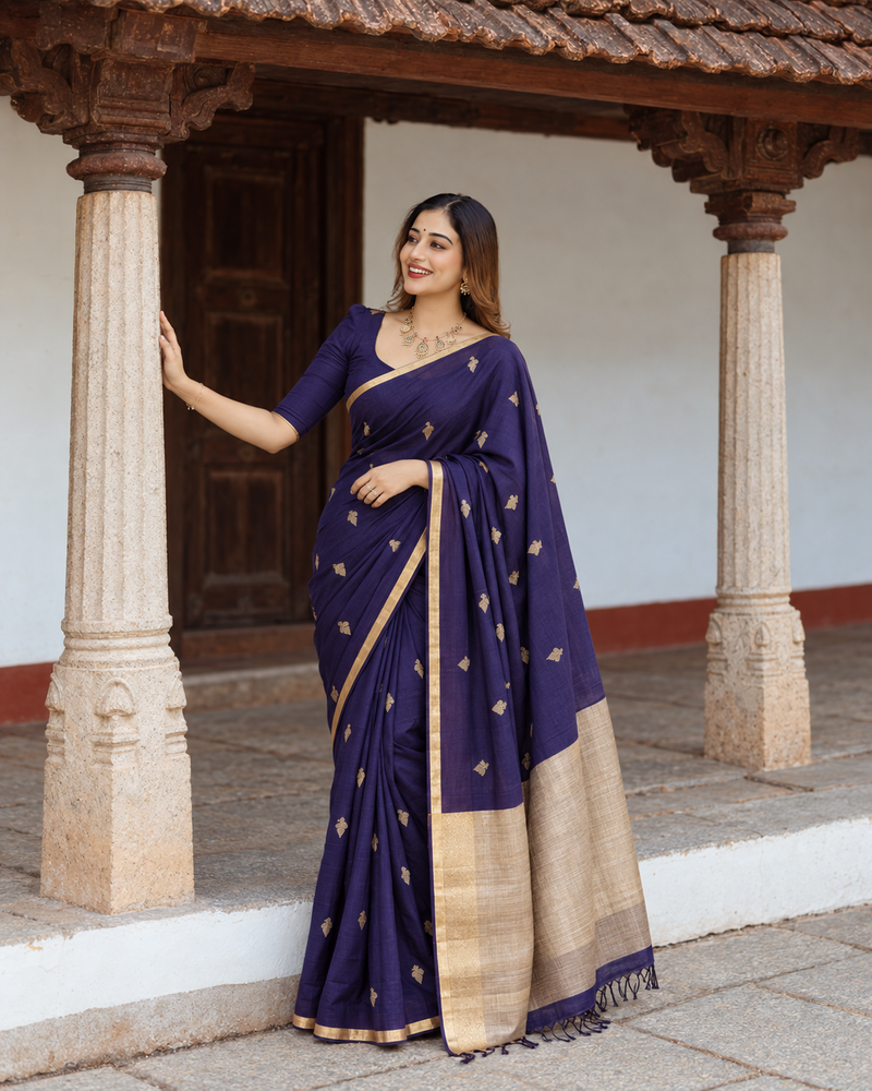 Aarohi Royal Purple Silk Saree