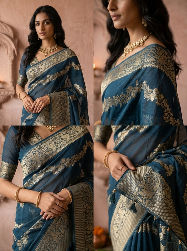 Peacock Banaras Weaved Saree